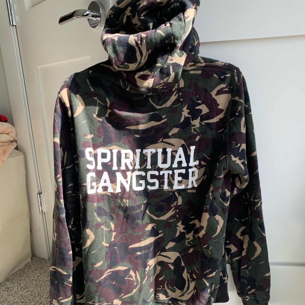 Spiritual Gangster Camo Zip Up Hoodie Sweatshirt